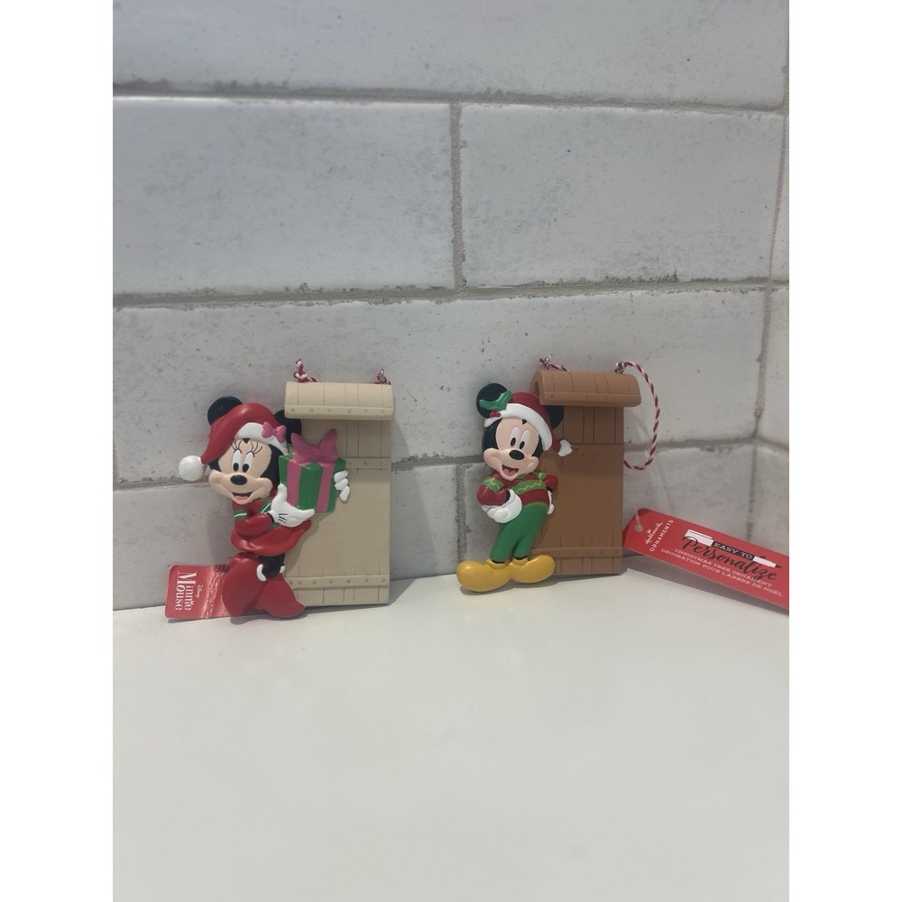 Hallmark Disney Mickey & Minnie Mouse Plastic Holiday Ornament